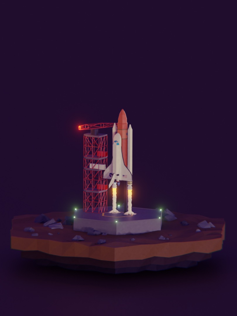 low-poly-shuttle