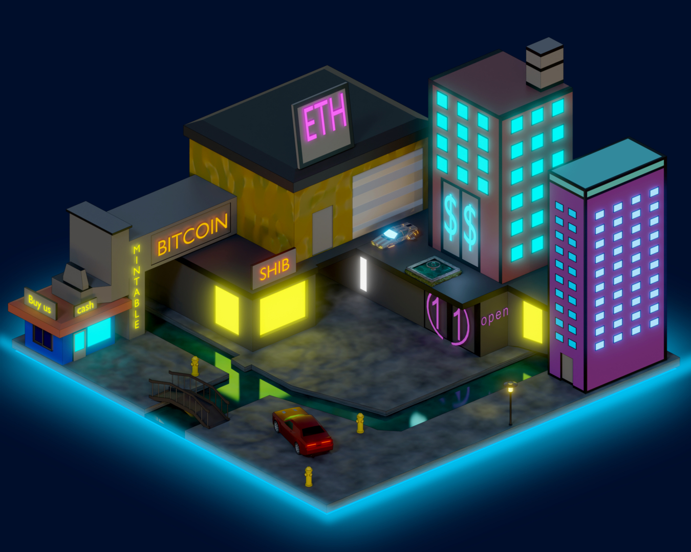 low-poly-nft-buildings