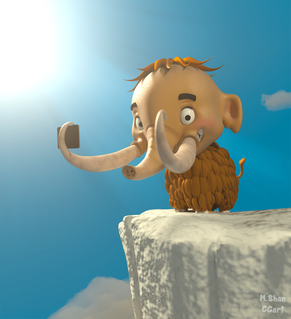 baby-mammoth-selfie